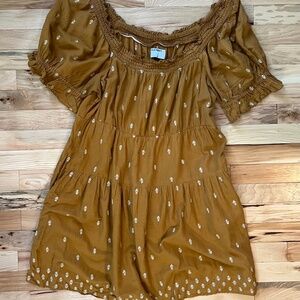 Old Navy Mustard Yellow Flower Mini Dress